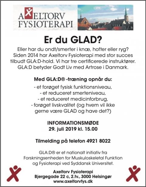 Er du GLAD, Axeltorv Fysioterapi